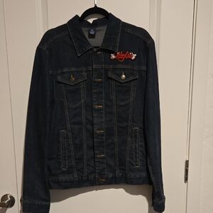 Levi's Men's Dark Denim Jacket with Embroidery